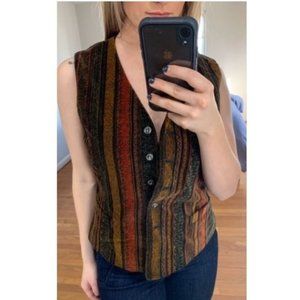*Vintage* Faux Velvet Vest